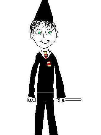 Harry Potter in his Hogwarts robes! :)